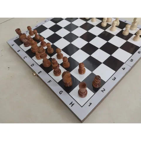 Cờ vua bàn gỗ tự nhiên, Quân cờ gỗ thông KT 7,6cm