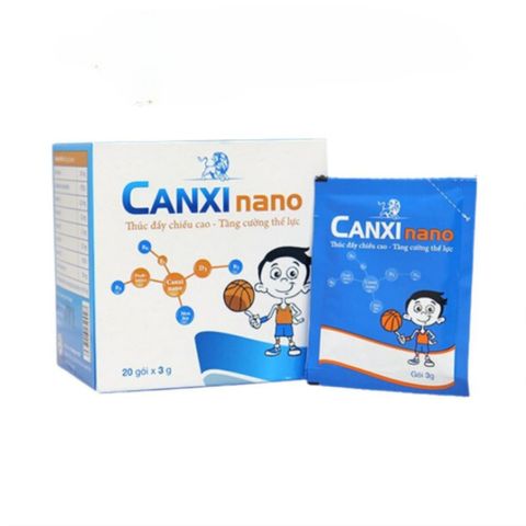 Cốm Canxi Nano 200mg Vị Ngon Dễ Uống - Hỗ Trợ Phát Triển Chiều Cao và Hấp Thụ Dinh Dưỡng, Hộp 20 Gói x 3g
