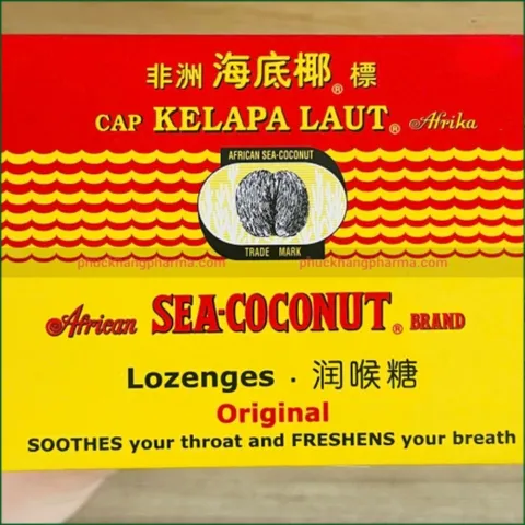 Kẹo Ngậm African Sea-Coconut Lozenges - Hỗ Trợ Giảm Ho, Dịu Cổ Họng, Tươi Mát Hơi Thở - Gói 15g (6 Viên) Chính Hãng Loại 1