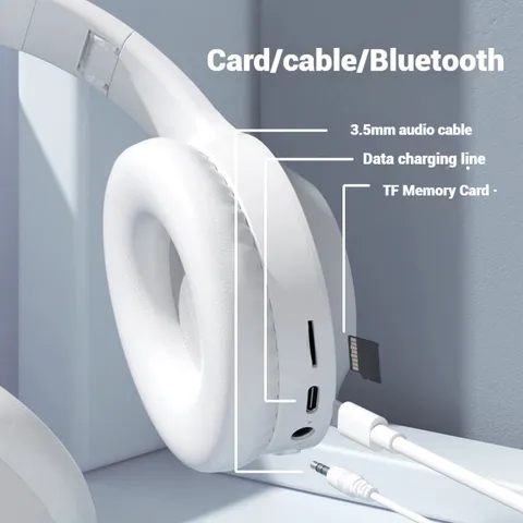 Tai nghe Bluetooth M3 Đeo đầu Gập lại Chống ồn LED Phát sáng Âm thanh nổi Tuổi thọ pin 400mAh Độ trễ thấp Thể thao điện tử