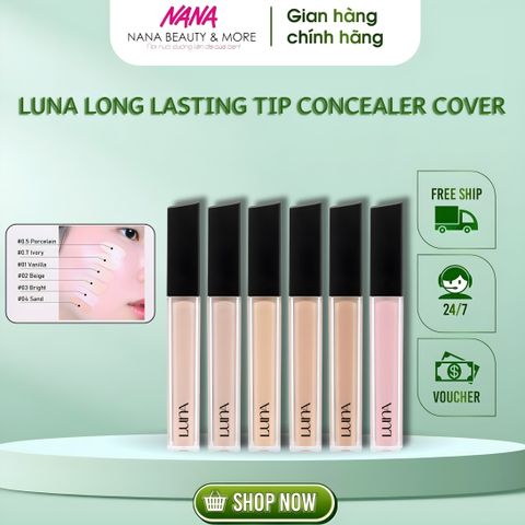 Kem Che Khuyết Điểm Luna Long Lasting 7.5g - Che Phủ Tự Nhiên, Bền Màu, Dưỡng Da, Tiện Lợi Cho Trang Điểm Hằng Ngày