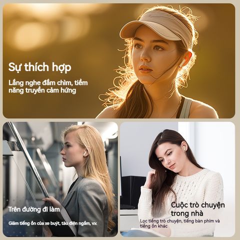 Tai nghe Bluetooth không dây Q23 TWS 5.4 - Tai nghe thể thao nhét tai có mic, âm thanh HiFi, chống nước, điều khiển cảm ứng