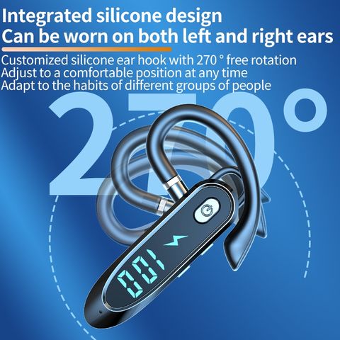 Tai Nghe Bluetooth V6.0 - Tai Đơn Chống Ồn Cho Lái Xe, Shipper, Kinh Doanh - Nghe Nhạc 30 Giờ, Nói Chuyện 35 Giờ, Âm Thanh Stereo Chất Lượng Cao