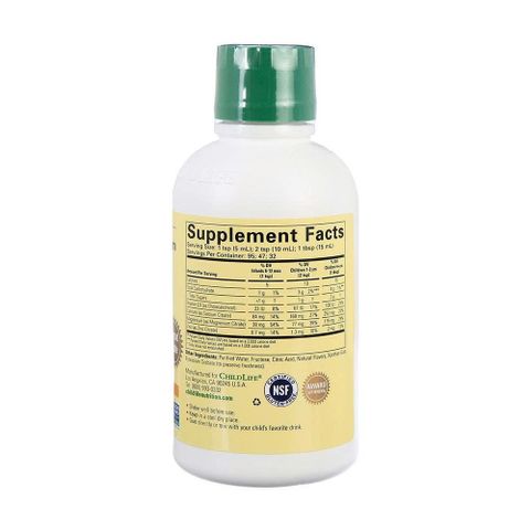 Bổ sung Canxi và Magie Childlife Liquid 473ml Hương Cam - Giúp Phát Triển Xương và Đường Hô Hấp Cho Trẻ Em