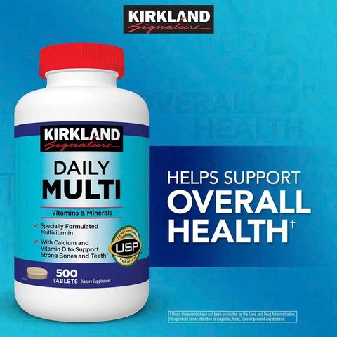 Vitamin Tổng Hợp Daily Multi Kirkland Signature 500 Viên - Bổ Sung Dinh Dưỡng Toàn Diện Cho Sức Khỏe Người Lớn