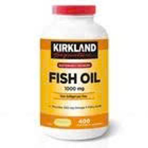 Viên uống Dầu cá Kirkland 1000mg - Hỗ trợ sức khỏe tim mạch và giảm viêm, 400 viên chất lượng cao