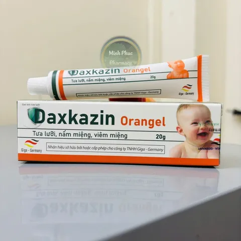 Gel Bôi Nhiệt Miệng Tưa Lưỡi Daxkazin Orangel 20gr - Chăm Sóc Răng Miệng Trẻ Nhỏ, Loại Bỏ Tưa Lưỡi & Viêm Nướu