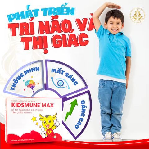 Cốm Vi Sinh KIDSMUNE MAX Hỗ Trợ Tăng Cường Miễn Dịch và Cải Thiện Biếng Ăn Cho Trẻ Em - Vitamin Dinh Dưỡng Cho Bé, 30 Gói