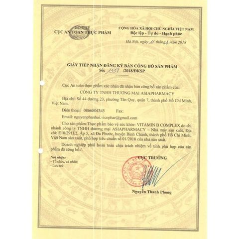 Viên uống B-Complex C Vitamin tổng hợp Nhóm B - B1, B6, B12, 100 viên - Tăng cường sức đề kháng và giảm mệt mỏi