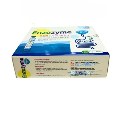 Enzozyme Aqua Bacillus Subtilis 20 Ống - Hỗ Trợ Bổ Sung Lợi Khuẩn Đường Ruột, Tiêu Hóa Khỏe Mạch Cho Trẻ Em và Người Lớn