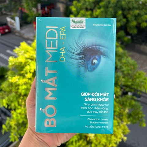 Viên Uống Bổ Mắt Shine Eye Gold MEDI DHA-EPA 90 Viên - Ngăn Ngừa Cận Thị, Thoái Hóa Điểm Vàng, Giảm Mỏi Mắt