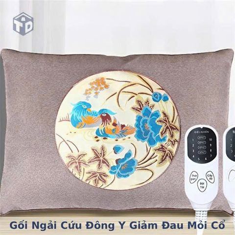 Gối Ngải Cứu Đông Y Cao Cấp Cắm Điện - Thiết Bị Massage Thư Giãn Hiện Đại Tại Nhà, Hỗ Trợ Giảm Căng Thẳng và Đau Nhức