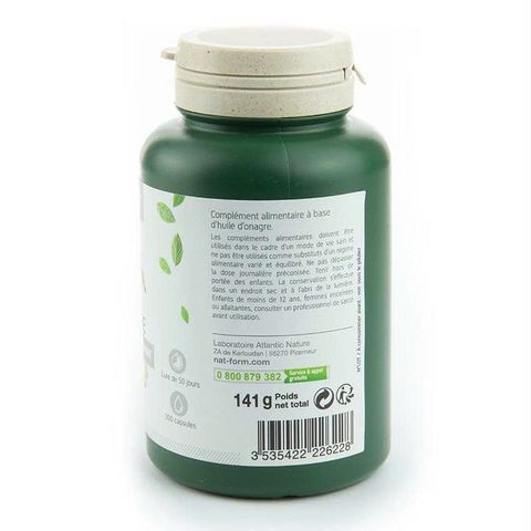 Tinh Dầu Hoa Anh Thảo Nat & Form 200 Viên - Hỗ Trợ Sức Khỏe Từ Thiên Nhiên, Giảm Căng Thẳng, Cải Thiện Da - Sản Phẩm Pháp Chất Lượng Cao