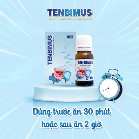 Men vi sinh Tenbimus Global Pharm 10ml - Hỗ trợ tiêu hóa và cải thiện sức khỏe đường ruột cho trẻ em từ sơ sinh đến 12 tuổi