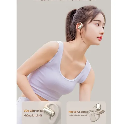 Tai nghe Bluetooth không dây O2 mới OWS V5.4 thể thao, chống nước IPX5, âm thanh 360 độ, giảm tiếng ồn, phù hợp cho chơi game và thể dục