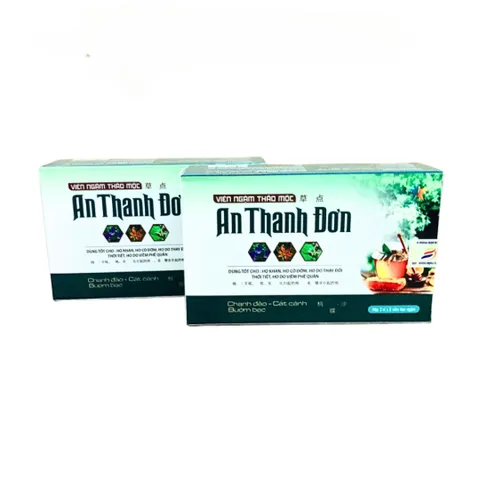 Viên Ngậm Thảo Mộc AN THANH ĐƠN - Giảm Ho, Đau Họng Tự Nhiên, Hỗ Trợ Viêm Phế Quản - Hộp 24 Viên, Giải Pháp Chăm Sóc Sức Khỏe Hô Hấp