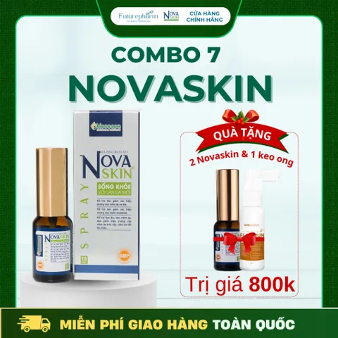Combo 7 Lọ Dung Dịch Xịt Novaskin - Hỗ Trợ Điều Trị Viêm Da Cơ Địa & Vảy Nến, An Toàn Không Corticoid