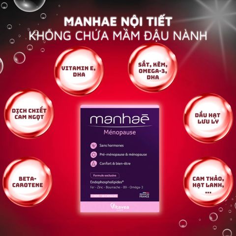 Viên uống nội tiết tố nữ Manhae hỗ trợ cải thiện kinh nguyệt, giúp ngủ sâu và ngon giấc
