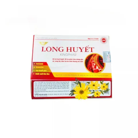 Viên Uống Long Huyết KINHPHAR - Hỗ Trợ Phục Hồi Chấn Thương Mềm, Giảm Sưng Đau, Hộp 20 Viên Thực Phẩm Chức Năng