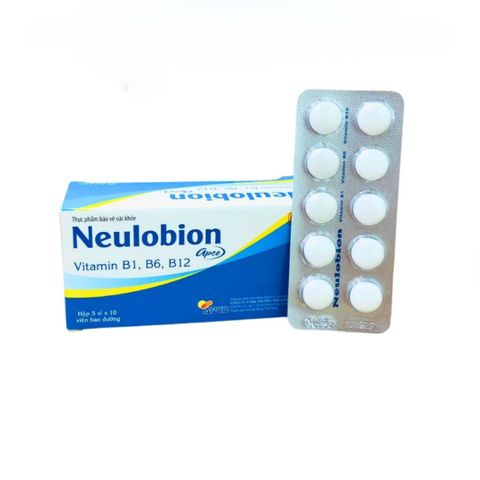 Viên Uống Neulobion APCO Bổ Sung Vitamin B1, B6, B12 - Hỗ Trợ Tăng Cường Sức Khỏe, Hộp 50 Viên Bao Đường