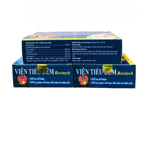 Viên Tiểu Đêm Roxtech - Hỗ Trợ Giấc Ngủ và Giảm Tiểu Đêm, Hộp 30 Viên Bổ Thận Chất Lượng Cao