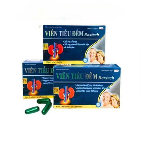 Viên Tiểu Đêm Roxtech - Hỗ Trợ Giấc Ngủ và Giảm Tiểu Đêm, Hộp 30 Viên Bổ Thận Chất Lượng Cao