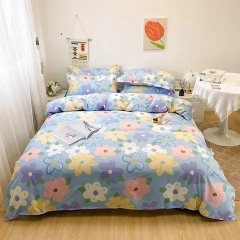 Bộ Chăn Ga Cotton Microfiber Cao Cấp 5 Món Bọc Nệm 20cm - Đem Lại Giấc Ngủ Êm Ái và Thoáng Mát