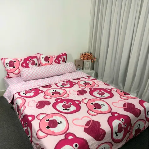 Bộ Chăn Ga Cotton Microfiber Mềm Êm 5 Món - Bọc Nệm Cao 20cm, Thiết Kế Sang Trọng, Giấc Ngủ Hoàn Hảo