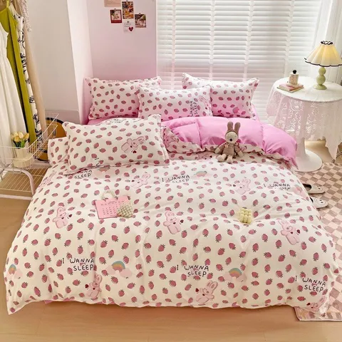 Bộ Chăn Ga Cotton Microfiber êm ái - 5 món decor bọc nệm cao 20cm, thiết kế 3D sang trọng cho giấc ngủ hoàn hảo
