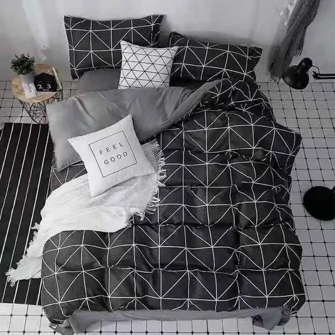 Bộ Chăn Ga Cotton Microfiber Cao Cấp 5 Món - êm ái, thoáng khí, bọc nệm 20cm, Decor Phòng Ngủ Sang Trọng