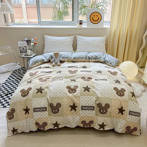 Bộ Chăn Ga Cotton Microfiber 5 Món Siêu Mềm, Bọc Nệm Cao 20cm - Trải Nghiệm Ngủ Tuyệt Vời, An Toàn Cho Gia Đình