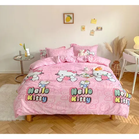 Bộ Chăn Ga Cotton Microfiber Cao 20cm - 05 Món Decor Sang Trọng, Êm Ái, Thoáng Khí, An Toàn cho Giấc Ngủ Hoàn Hảo