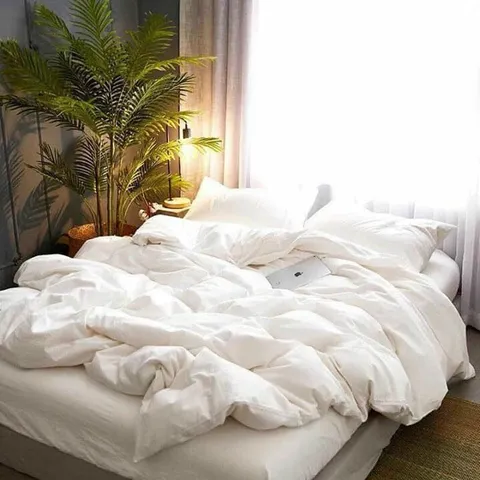 Bộ sản phẩm 05 món chăn ga cotton microfiber mềm êm bọc nệm cao 20cm - Giấc ngủ hoàn hảo cho mọi gia đình