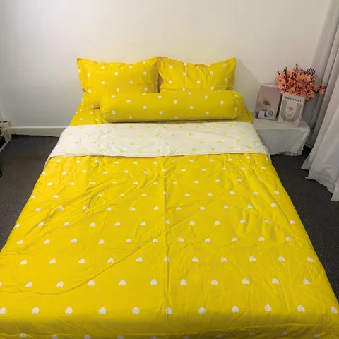 Bộ Chăn Ga Bọc Nệm Microfiber Cao 20cm - 05 Món Sang Trọng Cho Giấc Ngủ Êm Đềm, Thoáng Khí, Dễ Dàng Vệ Sinh