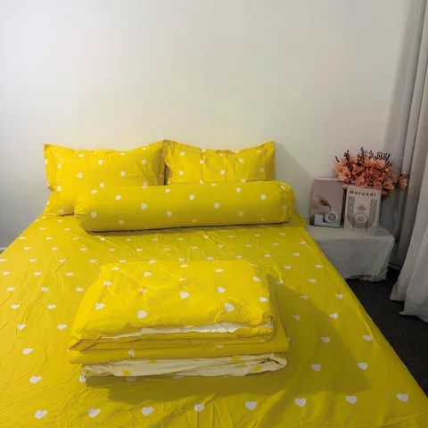 Bộ Chăn Ga Bọc Nệm Microfiber Cao 20cm - 05 Món Sang Trọng Cho Giấc Ngủ Êm Đềm, Thoáng Khí, Dễ Dàng Vệ Sinh