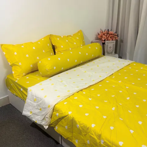 Bộ Chăn Ga Bọc Nệm Microfiber Cao 20cm - 05 Món Sang Trọng Cho Giấc Ngủ Êm Đềm, Thoáng Khí, Dễ Dàng Vệ Sinh