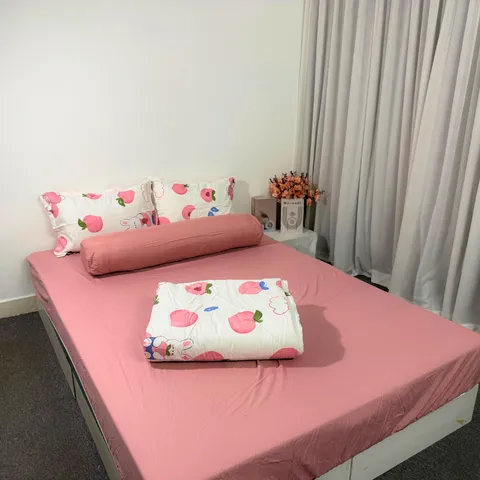 Bộ Chăn Ga Cotton Microfiber 5 Món - Bọc Nệm Cao 20cm, Êm Ái và Thoáng Khí, Giúp Giấc Ngủ Hoàn Hảo