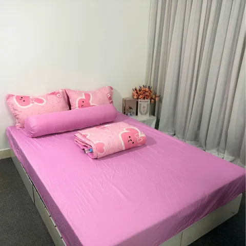 Bộ Chăn Ga Microfiber Cao Cấp 5 Món - Êm Ái, Thoáng Khí, Bọc Nệm 20cm - Giấc Ngủ Hoàn Hảo, An Toàn Cho Da Nhạy Cảm