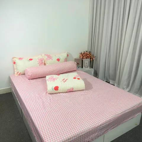 Bộ Chăn Ga Cotton Microfiber 5 Món Cao Cấp - êm ái, thoáng khí, bọc nệm cao 20cm, dễ vệ sinh, thiết kế sang trọng cho giấc ngủ hoàn hảo