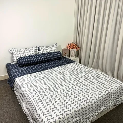 Bộ Chăn Ga Bọc Nệm Cao 20cm Microfiber 5 Món - Chăn Chần Bông Êm Ái, Thiết Kế Sang Trọng, Hỗ Trợ Giấc Ngủ Tuyệt Vời