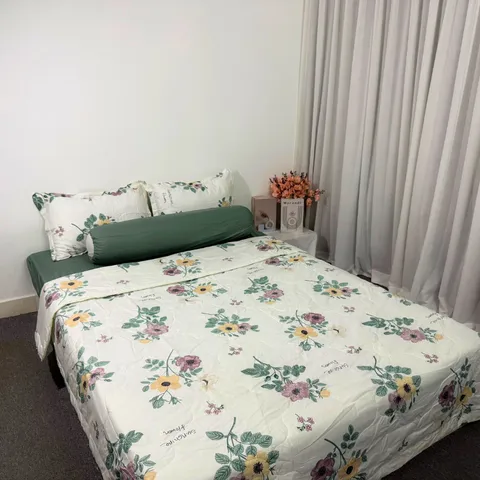 Bộ Chăn Ga Cotton Microfiber Cao Cấp 5 Món - Êm Ái, Thoáng Khí, Bọc Nệm Cao 20cm, Thiết Kế Sang Trọng, An Toàn Cho Gia Đình