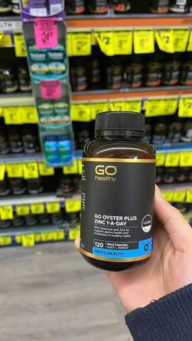 Tinh Chất Hàu Go Oyster Plus Zinc Go Healthy 120 Viên 