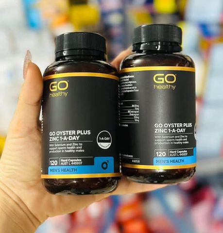 Tinh Chất Hàu Go Oyster Plus Zinc Go Healthy 120 Viên 