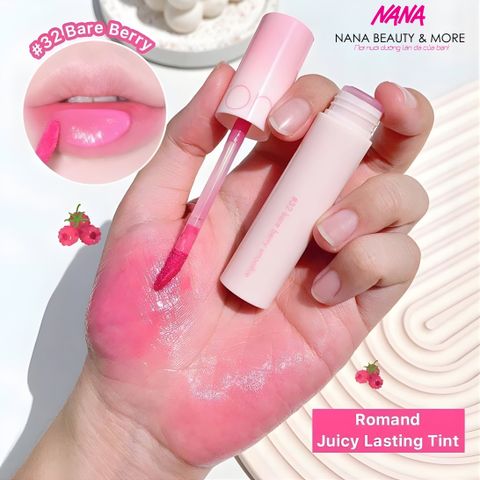 Son Bóng Romand Juicy Lasting Tint Phiên Bản Bare - Mood 5.5gr - Hiệu Ứng Môi Căng Mọng Tươi Tắn - Dễ Dàng Mang Theo