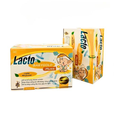 Cốm LACTO BABYGOLD PLUSS - Bổ Sung Vitamin & Kẽm - Tăng Cường Sức Khỏe Trẻ Nhỏ - Hộp 30 Gói x 3gr