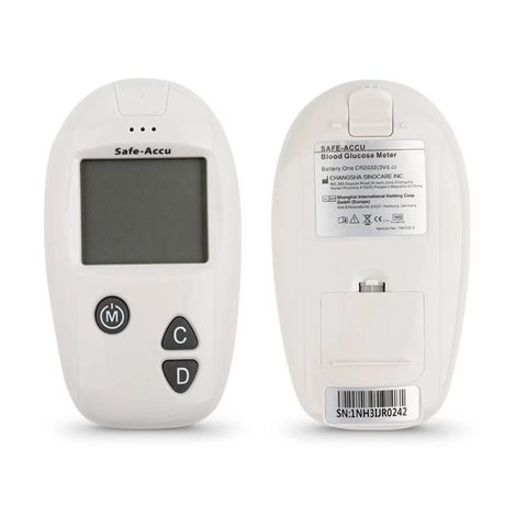 Máy Đo Đường Huyết Sinocare Safe Accu - Kèm 25 Que Thử & 25 Kim - Đo Đường Huyết Nhanh Chóng, Chính Xác, Tiện Lợi