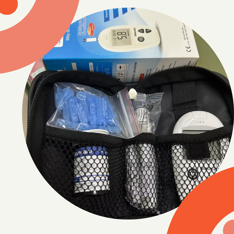 Máy Đo Đường Huyết Sinocare Safe Accu - Kèm 25 Que Thử & 25 Kim - Đo Đường Huyết Nhanh Chóng, Chính Xác, Tiện Lợi