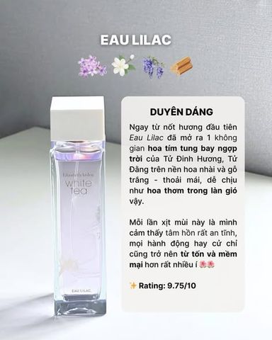 Nước hoa mini Elizabeth arden white tea eau lilac edt 10ml fullbox