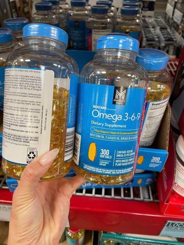 Viên Uống MEMBER'S MARK Omega 369 1600mg Hỗ Trợ Tim Mạch - Thực Phẩm Chức Năng 300 Viên Chất Lượng Mỹ