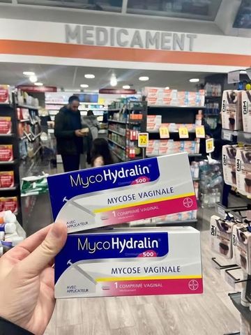 Viên Đặt Phụ Khoa Mycohydralin 500mg - Giúp Cân Bằng pH, Ngăn Ngừa Nhiễm Khuẩn và Viêm Nhiễm, Duy Trì Sức Khỏe Vùng Kín Nữ